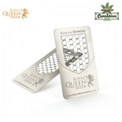 Cannabis Card Grinder With RQS Logo - Royal Queen Seeds