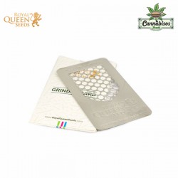 Cannabis Card Grinder With RQS Logo - Royal Queen Seeds