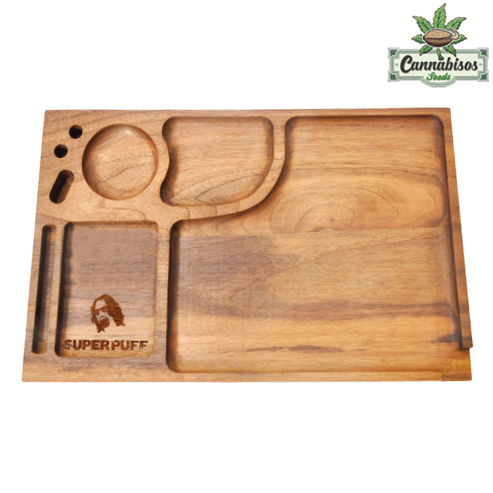 Super Puff Wooden Rolling Tray – Medium – Bamboo Series